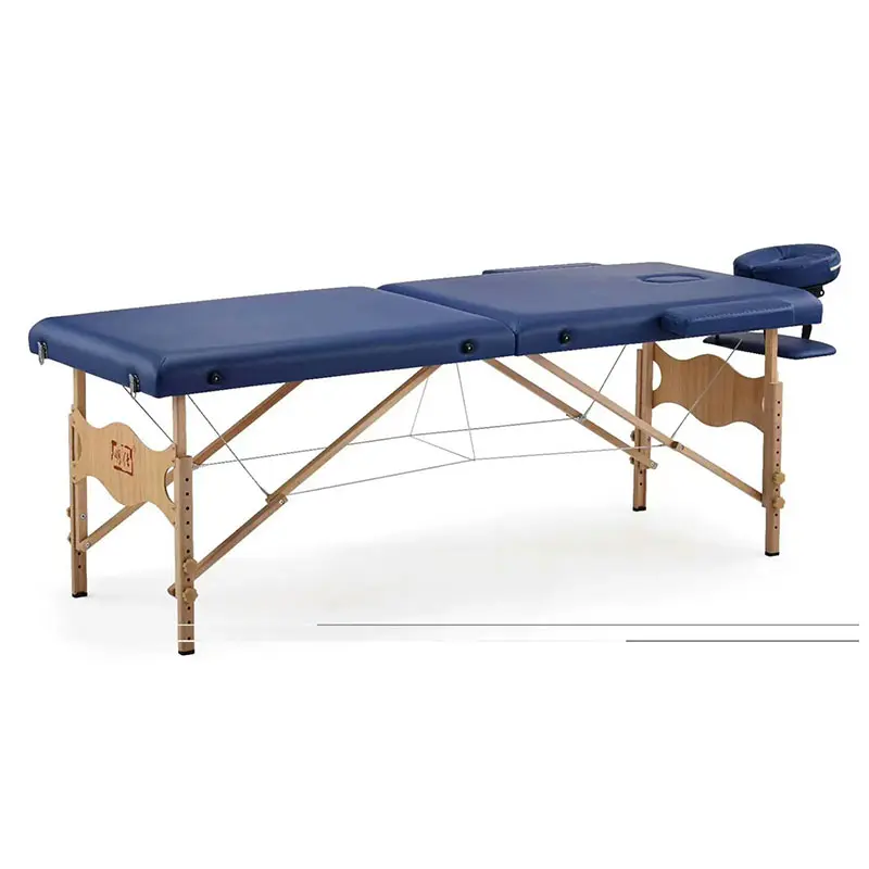 Lettino da massaggio portatile in legno a 3 sezioni lettino pieghevole con imbottitura in spugna lettino da massaggio pieghevole