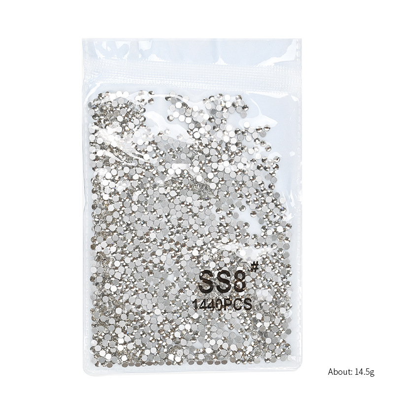 Diamantes blancos transparentes SS8 (aproximadamente 1440 unidades)