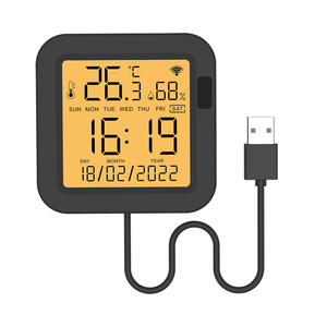 Tuya WiFi <strong>Temperature</strong> <strong>Humidity</strong> <strong>Sensor</strong> Smart Life APP Monitor Smart Home Work With Alexa Google Home No Hub Required
