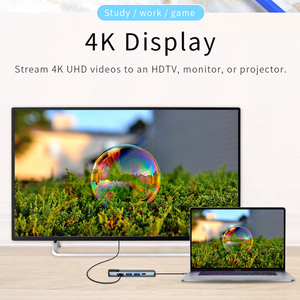 New 5-In-1 <strong>Type</strong>-C Multi-Function Docking Station PD 60W Fast Charging <strong>Computer</strong> Dock RJ45 <strong>Network</strong> 4K HD Port USB Hub - Product Image 2