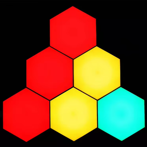 Hiện đại đa-màu lượng tử ánh sáng LED lục giác đèn RGB BT App lampara lục giác cảm ứng điều khiển từ xa trắng bóng râm cho khách sạn - Product Image 6