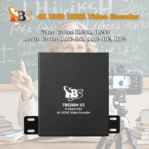 TBS2604V2 4K HDMI a IP Codificador Modulador UHD HD H.265 y H.264 Video HDMI Codificador Modulador UDP RTP RTMP