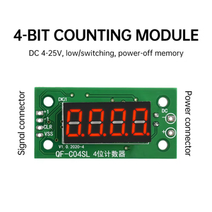 DC <strong>4</strong>-25V Counter Module 0-9999 <strong>LED</strong> Electronic Digital Counter Module Low-Level Switching Counter with Memory Function DIY <strong>Timer</strong> - Product Image 2