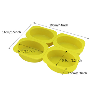 Many <strong>Shapes</strong> 4 Cavity Rectangle <strong>Round</strong> Oval <strong>Soap</strong> Mold Silicone <strong>Soap</strong> Form for <strong>Soap</strong> Making Reusable Handmade Craft Cake Mold - Product Image 5