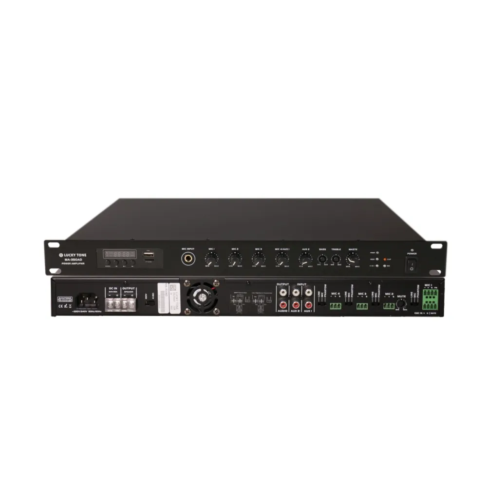 500W 5-in Mixer Amplifier Supports Bluetooth with Phantom Power Supply for Shops, Restaurants, Warehouses and Houses of Worship