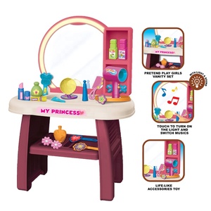Tốt Nhất Bán Đồ Chơi Bàn Trang Điểm LED Gương Pin Hoạt Động Tủ Quần Áo Chơi Nhà Giả Vờ Chơi Cô Gái Đồ Chơi - Product Image 2