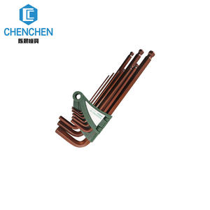 Chenchen Công Cụ W0439A 9-Mảnh Metric Bóng Đầu Lục Giác Cờ Lê Thiết Lập Chính Xác Giả Mạo Chrome Vanadi Thép Độ Cứng Cao OEM - Product Image 3