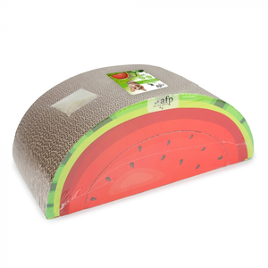 AFP Hot Sales Green Rush Set of 2 Watermelon Kiwi 2 in 1 Pet <strong>Cat</strong> <strong>Catnip</strong> Cardboard Scratcher