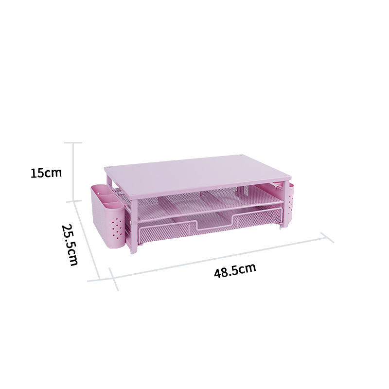 Pink plastic pen holder