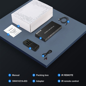 8K60Hz HDMI 2.<strong>1</strong> <strong>Switch</strong> <strong>4</strong> in <strong>1</strong> Out with Audio Extractor ARC EARC 3.5mm Audio Out Dolb-y Digital EDID for SONOS PS5 Xbox NVIDI