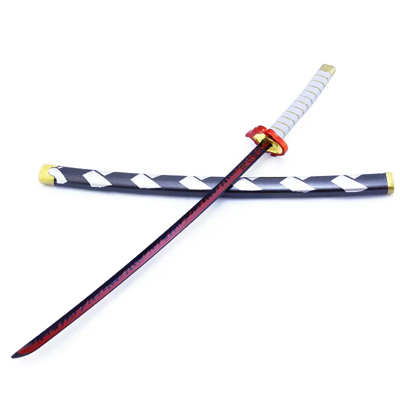 Venta caliente directa de fábrica espada Zoro Metal Katana espada japonesa espadas de juguete Anime 25-26cm Material de madera de Bambú