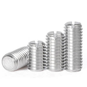 高品质DIN553不锈钢304平头开槽紧定螺钉M2 M3 M4 M5 M8公制开槽螺钉 - Product Image 1