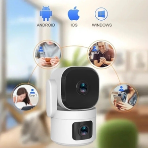 Suniseepro应用2MP + 2MP双镜头运动检测报警室内1080P高清Wifi安全PT摄像机