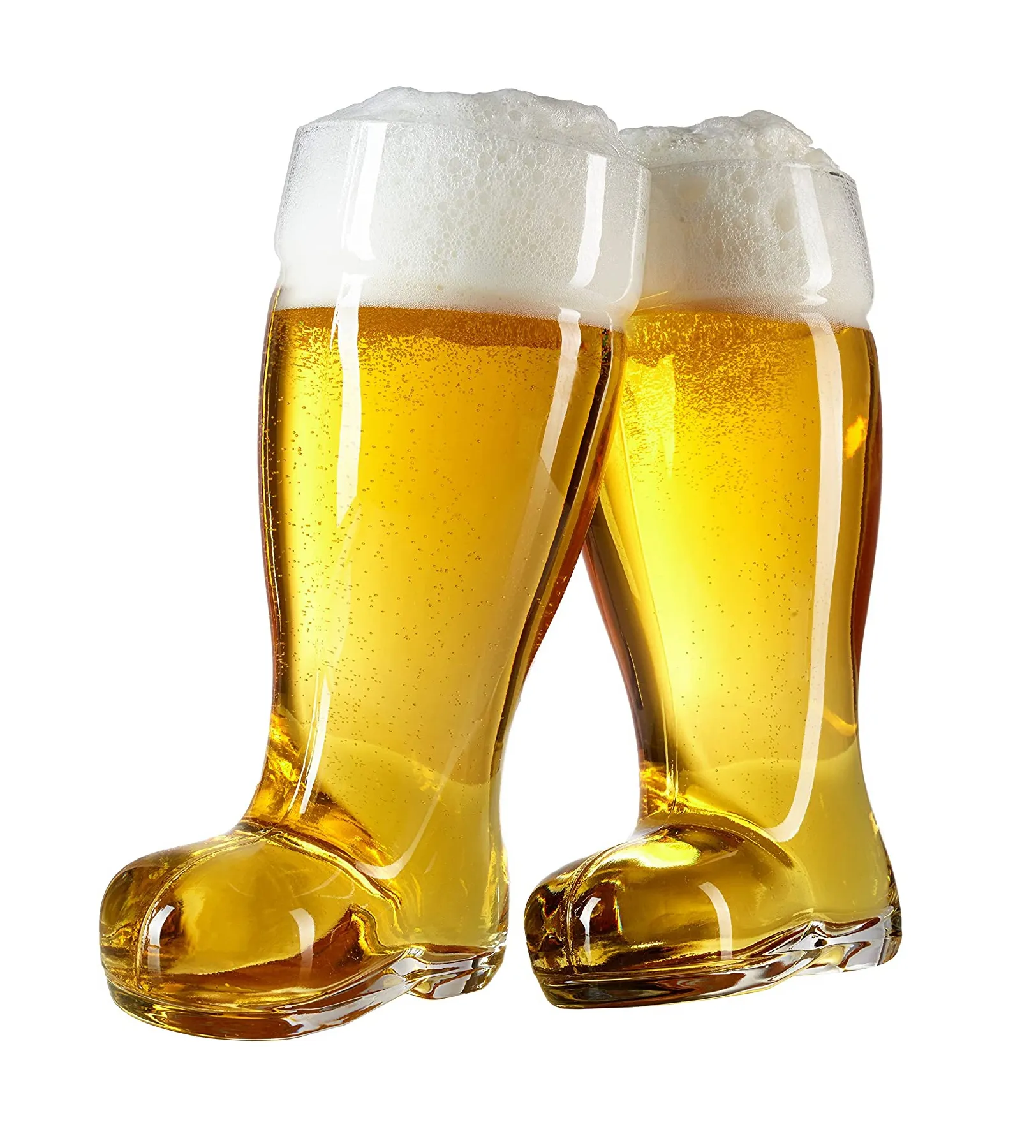 Set mit 2 einzigartigen stiefel förmigen Bierglas behältern kann zum Servieren von Getränken verwendet werden