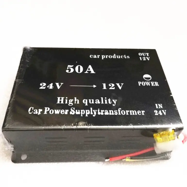 DC24V to DC12V 50A Car Power Supply Transformer 600W Car Power Inverter Isolated Mini Media Converter