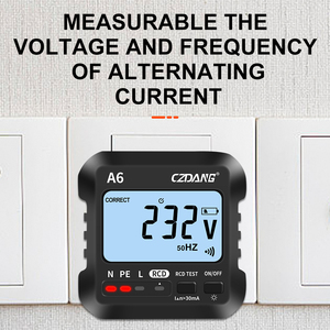Max Load 250V/13A Digital Socket Outlet Plug <strong>Tester</strong> Meter Detector Analyzer with RCD Test for 7 <strong>Types</strong> Wiring Conditions Test - Product Image 4