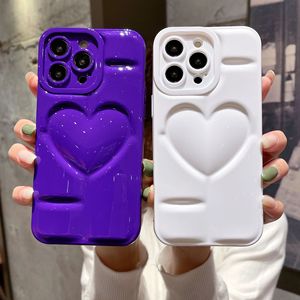 彩色手机套iphone 14手机套3d爱心手机套iphone 13手机套 - Product Image 1