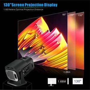 HY320โปรเจคเตอร์แอนดรอยด์อัจฉริยะขนาดมินิแบบพกพา HD 4K WIFI LED LP เลนส์ DLP สำหรับใช้กลางแจ้งในบ้าน3D มีปลั๊ก713ชิป