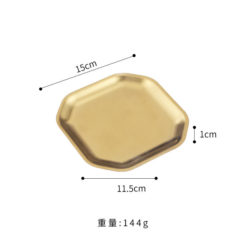 15cm octagonal dish (gold)