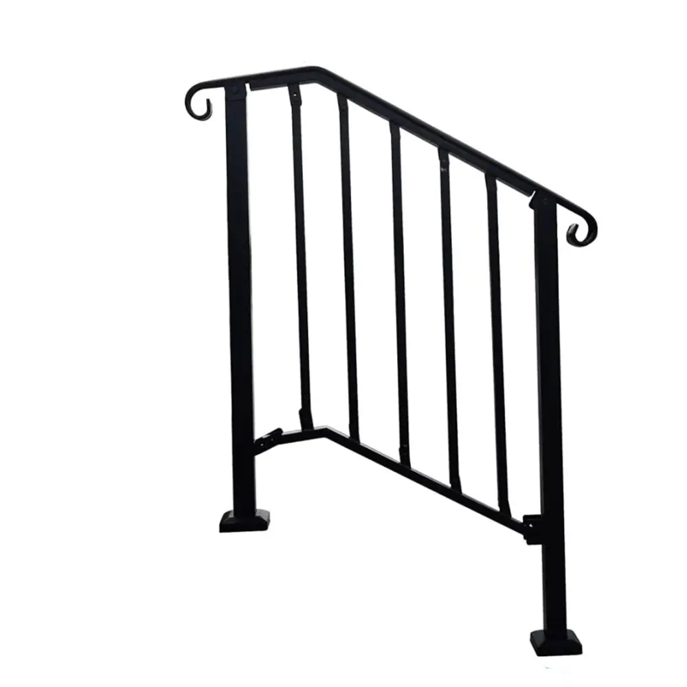 Ceya suporte ajustável de trilho de mão de metal, suporte de ferro forjado para escada, trilho de segurança de 2 a 3 passos, trilho de escada para interior