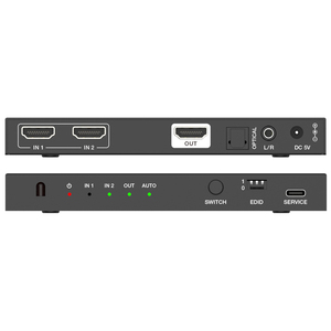 8K <strong>HDMI</strong> 2x1 Switcher Advanced EDID Management and Audio De-embedding Function for Big Screen - Product Image 3