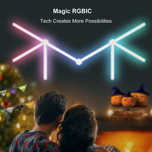 スマートRGBゲームLEDストリップライト-APP/音声/リモートコントロール、Alexa & Google Home、モダンデザイン、ブラック/ホワイト - Product Image 2
