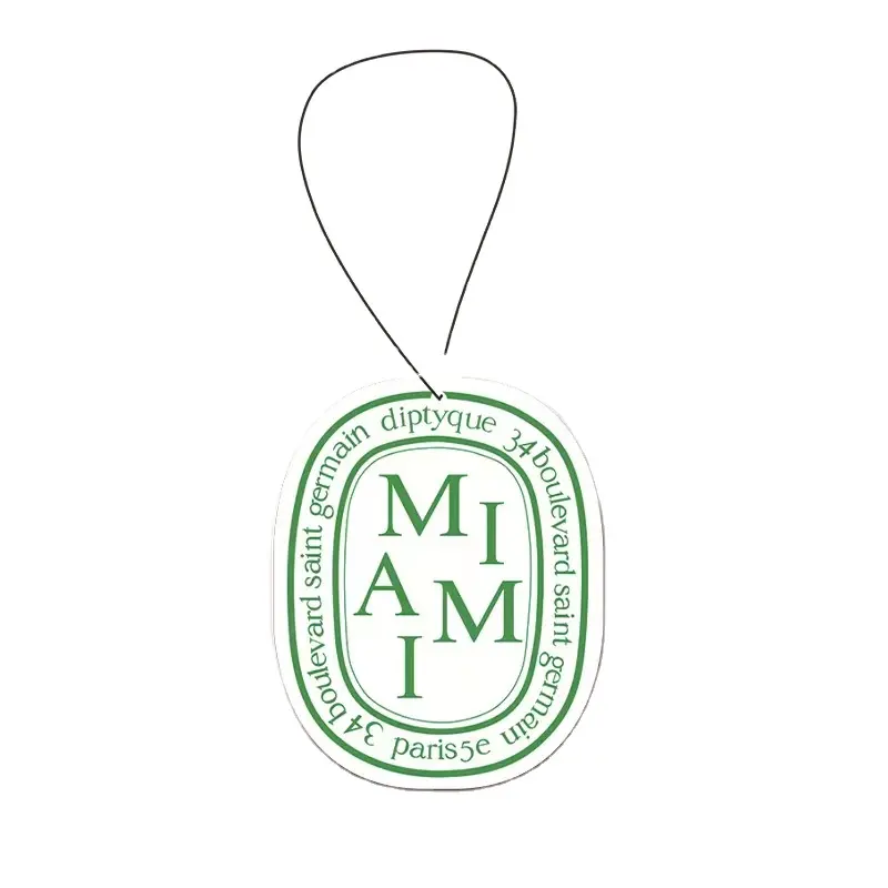 Customized promotional shaped paper car air freshener hanging