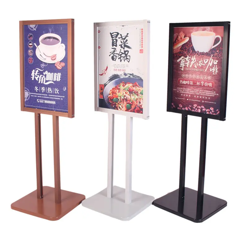 Akrilik Poster tutucu Pop ekran tutucu/çift boru işareti Pop standı