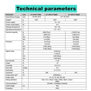High static <strong>overload</strong> protection 6-Axis Force Torque <strong>Sensor</strong> - Product Image 3