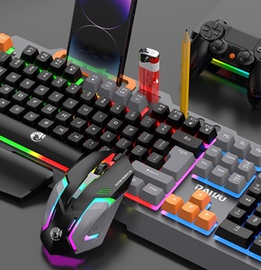 Fashionable Three Tone Metal Game Wired <strong>Keyboard</strong> <strong>and</strong> <strong>Mouse</strong> Mixed <strong>Color</strong> Backlight Set for Desktop <strong>Computers</strong> Laptops <strong>and</strong> Offices - Product Image 5