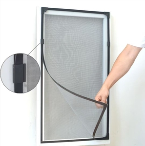 Современный DIY магнитный экран насекомого для створчатых окон ПВХ Стекловолоконный материал фиксированный открытый стиль Горизонтальное отверстие для - Product Image 3