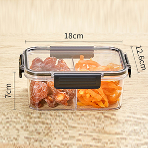 無料サンプル新しいデザインパントリー組織収納ビンプラスチック食品容器ボックス