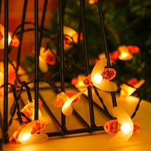 Bal arılar güneş bahçe dize işıklar 20 LED açık alan su geçirmez projektör PVC lamba veranda manzara dekor RGB renk Xmas taraflar - Product Image 5
