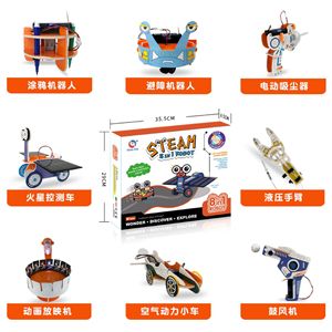 Eğitim Diy bilim deney kitleri 8 in 1 Robot bilim mühendisliği kiti okul aile yaratıcı aktiviteler çocuk için