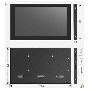 HD1024x600容量性タッチスクリーン7インチポータブルモニター、HDMI入力付きRaspberry Pi/PC/ラップトップ/スイッチ/ゲームコンソール用 - Product Image 5