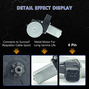 มอเตอร์ควบคุมกระจกไฟฟ้าด้านหน้าซ้ายสำหรับ8981607260พิน Isuzu D-MAX 6ชิ้น - Product Image 5