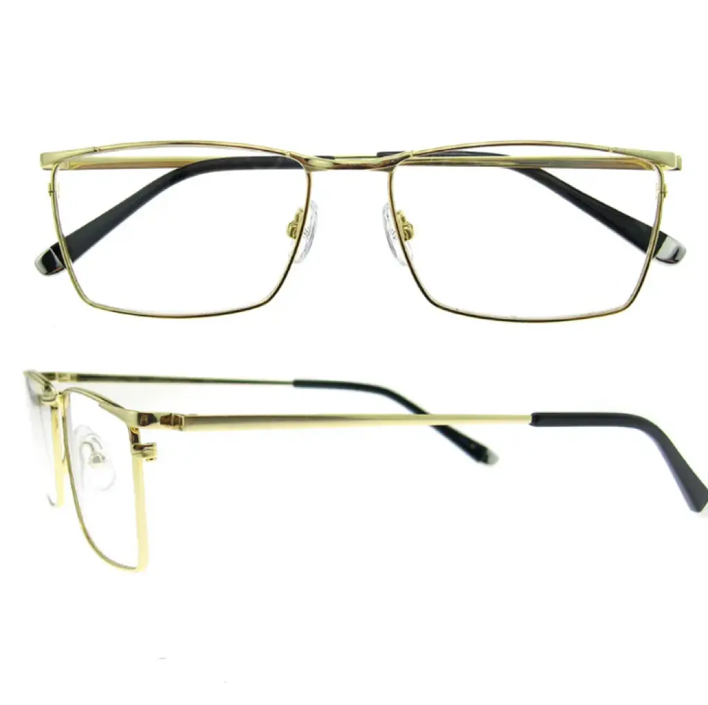 Mercado europeo y americano modelos populares gafas de titanio sin montura lentes ópticas de moda de Corea para hombres