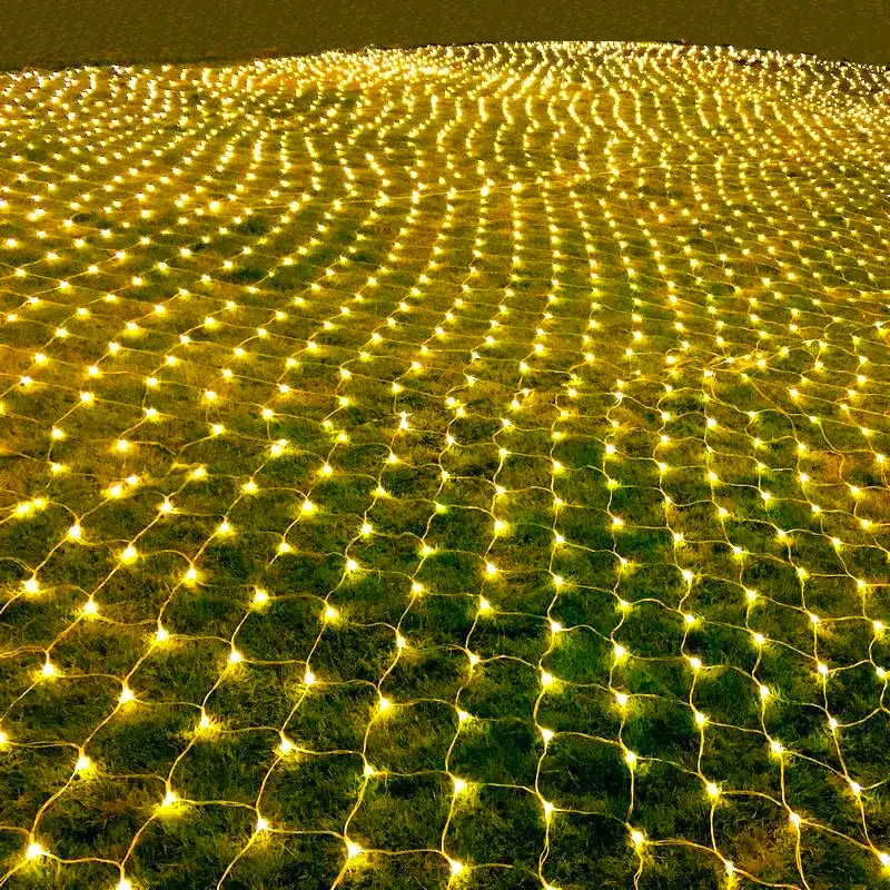 200 Luzes LED Tree Wrap String com 8 Modos Remoto Fairy Twinkle String Lights Natal Net Lights Decorações ao ar livre