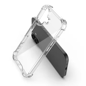 100% 完璧なフィットケースiPhone 16用クリアスリムフィット傷防止ソフトTPU PC透明カバーiPhone 16 Pro Max 16 Plus用 - Product Image 1