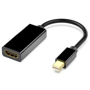 Mini DisplayPort Mini DP Thunderbolt to <strong>HDMI</strong> Converter Gold Plated Cord Compatible for MacBook Pro Microsoft Surface Pro 3/4 Etc