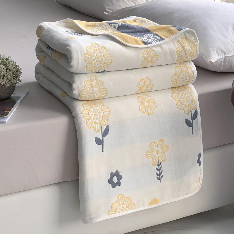 Summer flower-six layers yarn towel summer