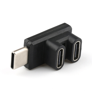 多功能直角USB 3.1 C公到双USB 3.1 C母转换器适配器 - Product Image 5