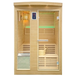 2024 Ventas calientes Diseño moderno Sauna de vapor húmedo interior para 2 personas Madera de cicuta maciza con sistema de control por computadora - Product Image 2