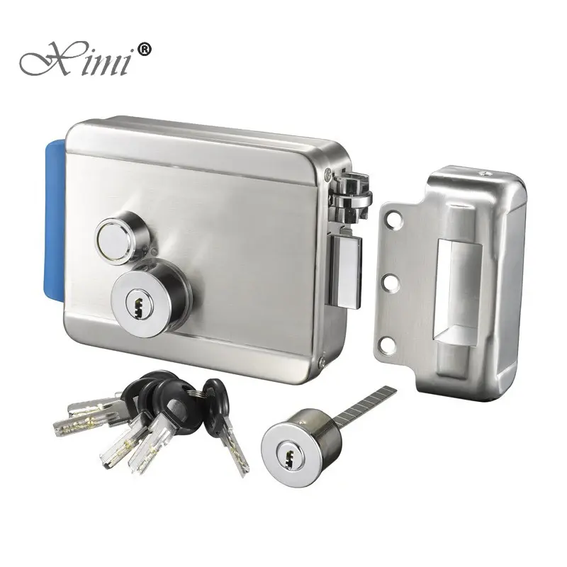 Нержавеющая сталь DC12V электрический замок обода с ключами для домашнего видеодомофона система контроля доступа электрические ворота дверной замок