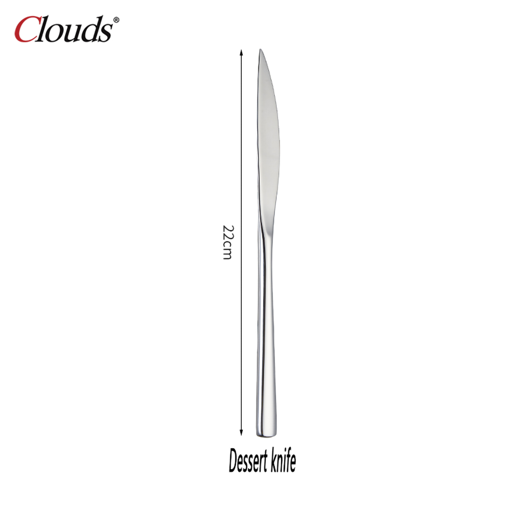 Silvery-Dessert knife