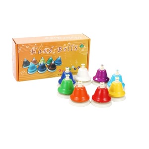 Chuông chất lượng tuyệt vời nhạc cụ cầu vồng 8 Lưu ý âm nhạc bàn chuông, 8 ghi chú đồ chơi tay đầy màu sắc chuông - Product Image 5