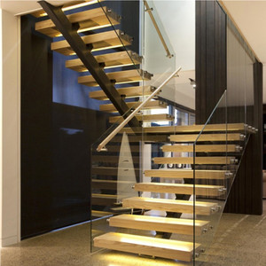 Giá rẻ thiết kế <span class=keywords><strong>Walnut</strong></span> slab Granite Loft trong nhà gấp gỗ cầu thang nổi và thẳng cầu thang cầu thang - Product Image 2