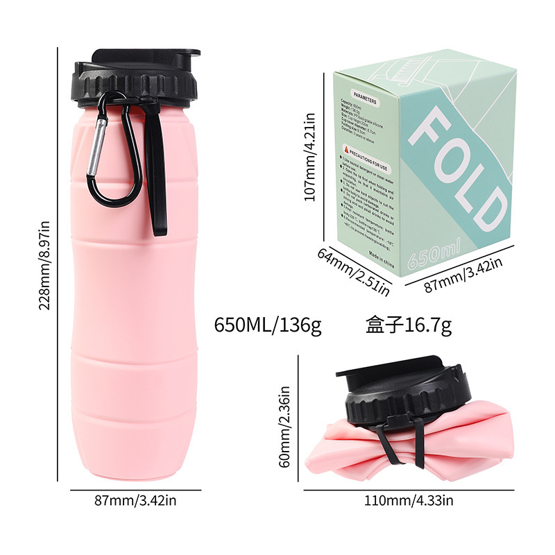 Boîte couleur tasse pliante rose