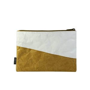 Custom Logo Tear Resistant Waterproof Small Lightweight Cosmetic Makeup Bag Dupont Tyvek <strong>Pouch</strong> - Product Image 1