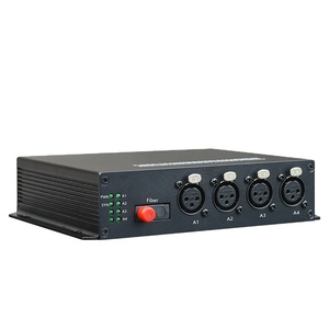 Desktop Type Broadcast <strong>4</strong> Channel Balanced XLR Audio to Fiber Optical Converter Extender
